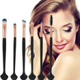 thumbnail image 4 of Juego de 6 brochas de maquillaje con forma de abanico, herramientas cosméticas para pestañas y cejas (D) Ndcxsfigh Cuidado Belleza, 4 of 6
