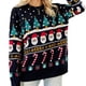 thumbnail image 3 of Suéter de Punto de Papá con Cuello Redondo y Larga para Mujer, Suéter Navideño Feo, Top Azul Marino XL, 3 of 7