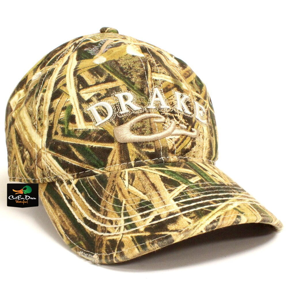 DRAKE WATERFOWL COTTON CAMO HAT "DRAKE" LOGO