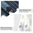 thumbnail image 3 of Blue Shower Curtain, Navy Blue Geometric Pattern Modern Grid Bath Curtains Waterproof Fabric with Hooks for Home Decor, 72Wx72H, 3 of 6