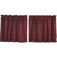 thumbnail image 7 of VHC Brands Rustic & Lodge Kitchen Window Curtains-Cumberland Tier Pair, 24x36, Chili Pepper Red, 7 of 7