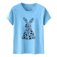 thumbnail image 3 of Tauxra Hauts d'Été à Manches Courtes pour Femmes, T-Shirts à Col Rond pour Femmes, Blouse T-Shirt Décontractée à Imprimé de Pâques, 3 of 5