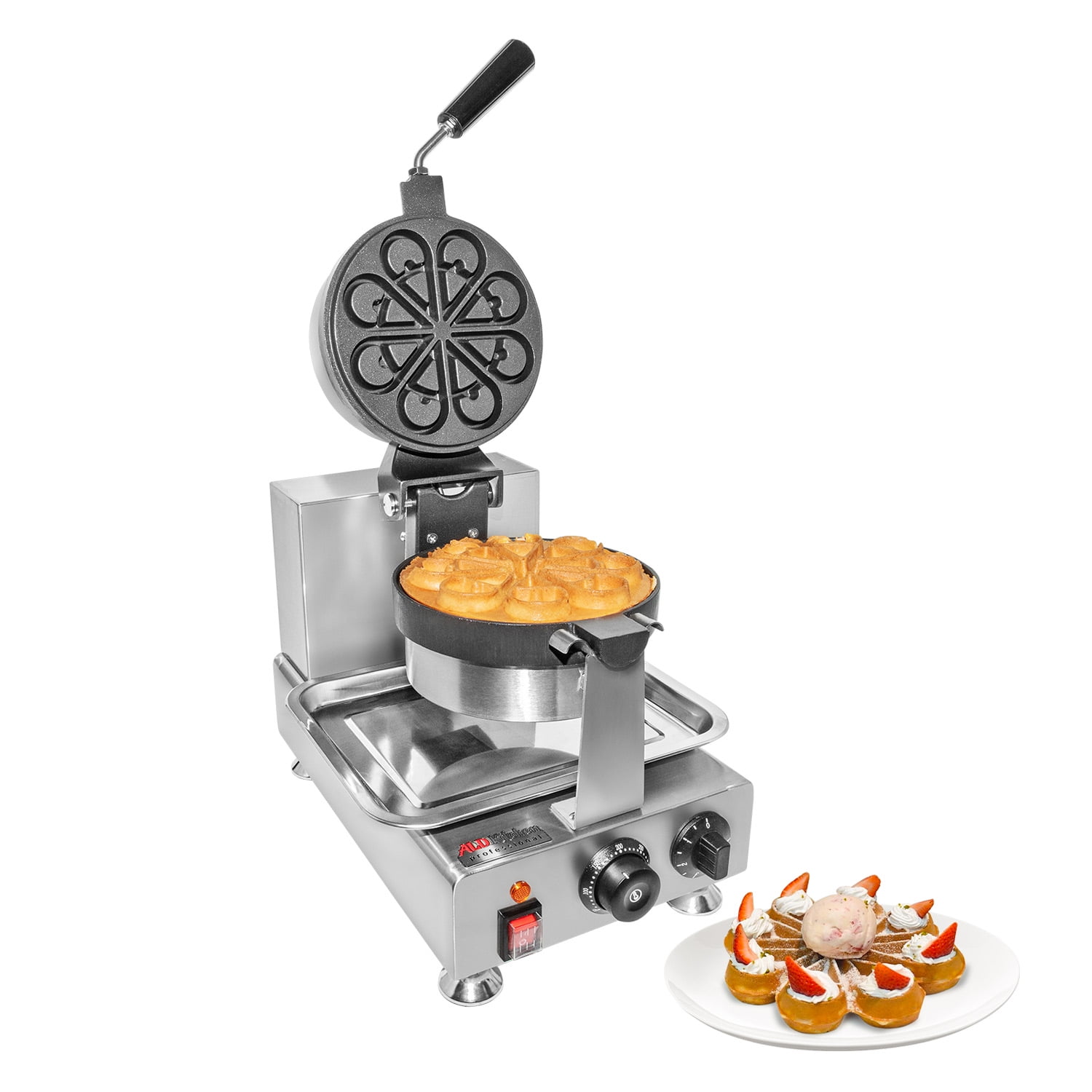 rotating mini belgian waffle maker