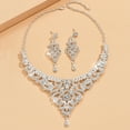 thumbnail image 5 of TAZAG European and American wedding accessories, high-end necklace and earrings set, bridal evening dress jewelry, 5 of 6