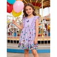 thumbnail image 3 of Aideaone Toddler Girls Dresses Kids Summer Ruffle Sleeve Tie Back Casual Sundress 2-8T, 3 of 7