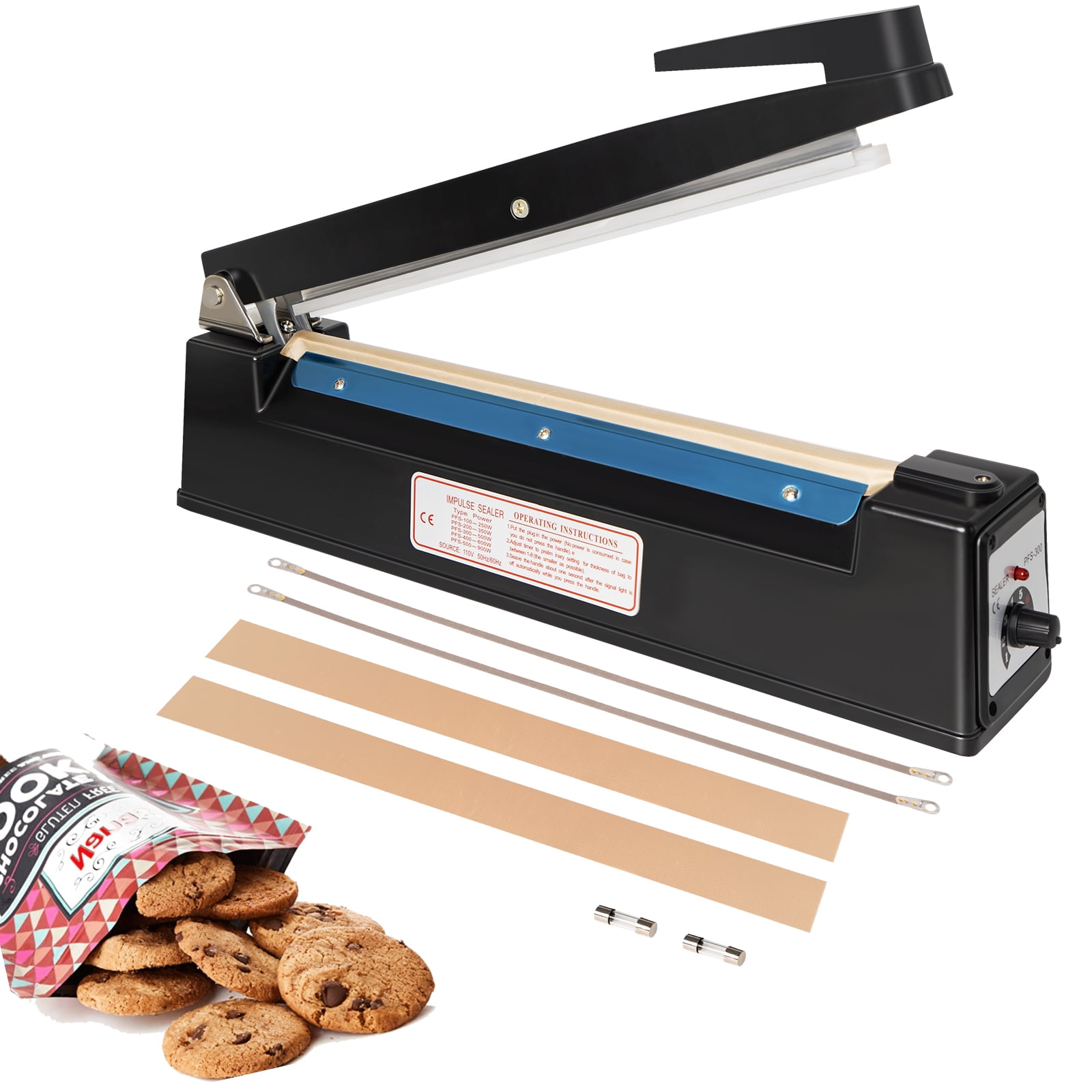 Impulse Heat Sealer 16 Inch Mylar Bag Sealer Heat Seal Machine,5MM