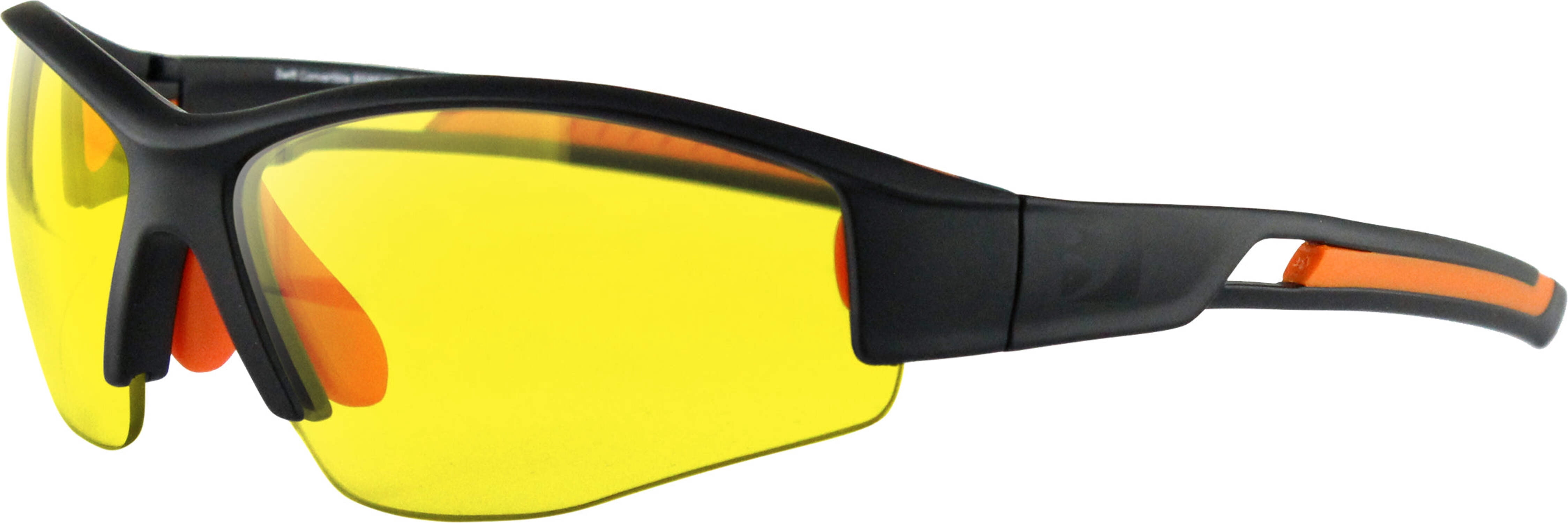 Bobster® Swift Matte Black-Orange Frame Smoked-Yellow-Clear Lens
