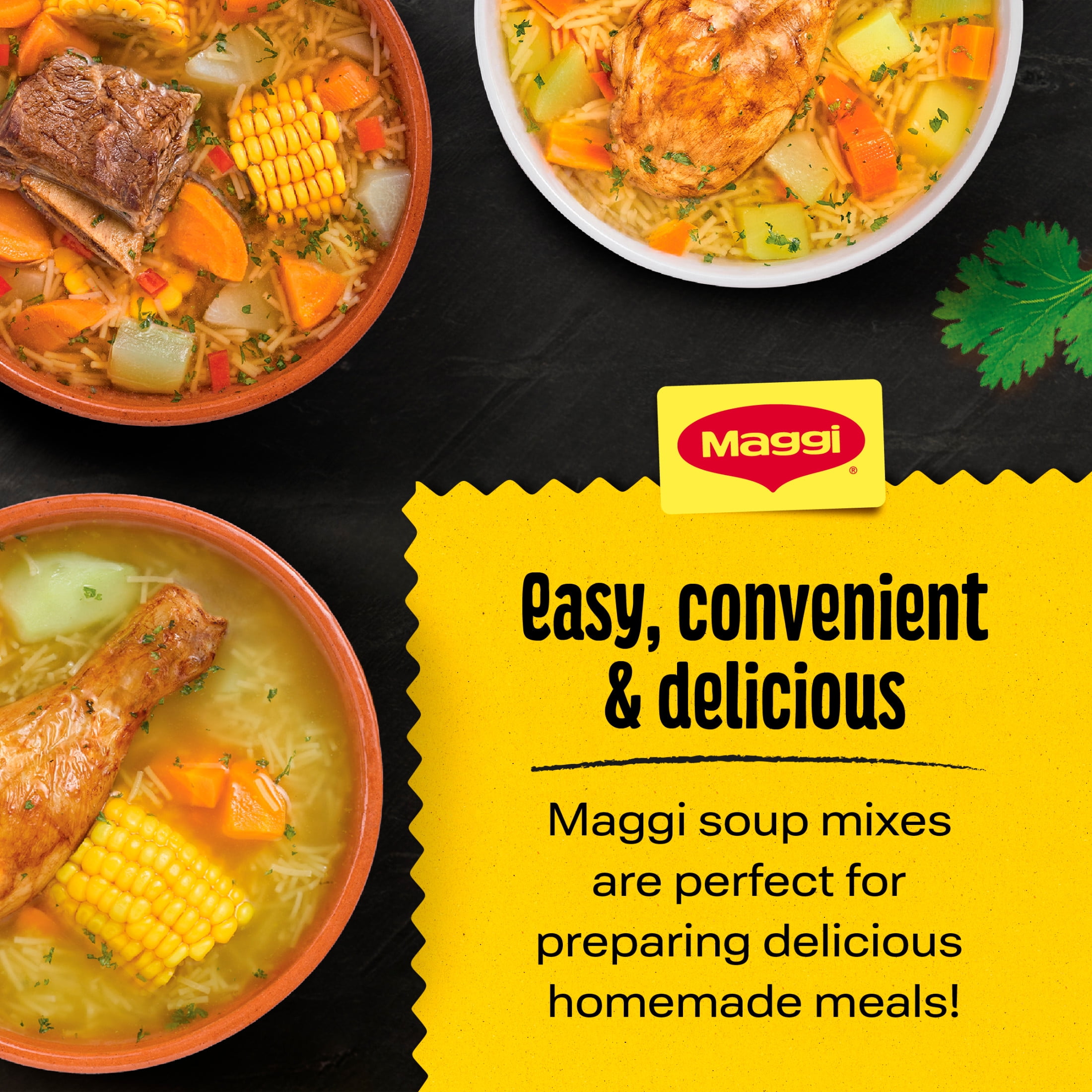 (11 pack) Maggi Sopa Sabor A Pollo Con Fideos Chicken Flavored Noodle Soup Mix, Instant Soup Packet, 12 x 1.94oz 1.94 oz