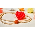 thumbnail image 4 of Kamada Combination of Rudraksha Tulsi mala and exquisite red chandan (Sandalwood) mala,Spritual Pendant Necklace for Women and Men, 4 of 5