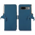 thumbnail image 6 of Nalacover for Google Pixel 7 Synthetic Leather and Soft TPU Case,360 Protection Flexible Luxury Magnetic RFID Flip Wallet Card Slots Kickstand Shockproof Cover with Cute Pendant.Blue, 6 of 8