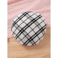 thumbnail image 5 of Mikrdoo 5Y Girls Elegant Outfits Girls Skirts Set Vintage Plaid Cardigan Coat Pleated Skirts Hat 3Pcs Spring Autumn Clothing Toddler to Big Kid, 5 of 10