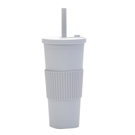 

ZHAGHMIN Sports Water Bottle Squeeze Creative Straw Water Cup Heat Insulating Hand Rest Pp Straw Cup And Cleaning Brush Double Straw Cup 700Ml Lime Drinking Glasses Yes And No Porky Pig Glass Glass