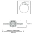 thumbnail image 5 of Cali Trove 10K White Gold 1/4ct TDW Round Baguette White Diamond Square Frame Fashion Ring, 5 of 7