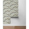 thumbnail image 3 of Seabrook Designs  Washed Faux Brick Prepasted Wallpaper - 20.5 in. W x 33 ft. L, 3 of 7