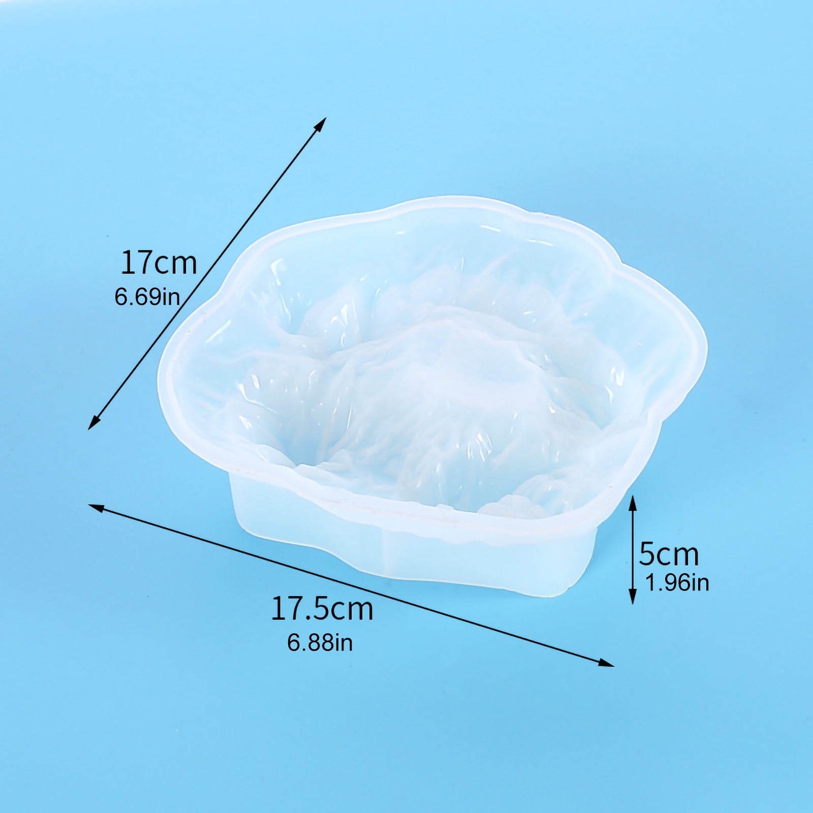 RuiJiao Reusable Silicone Ice Mountain Mold for DIY Crystal Epoxy Ashtray, Transparent Resin Craft Making Kit with Easy Release, Home Decor and Mirror Finish Tray