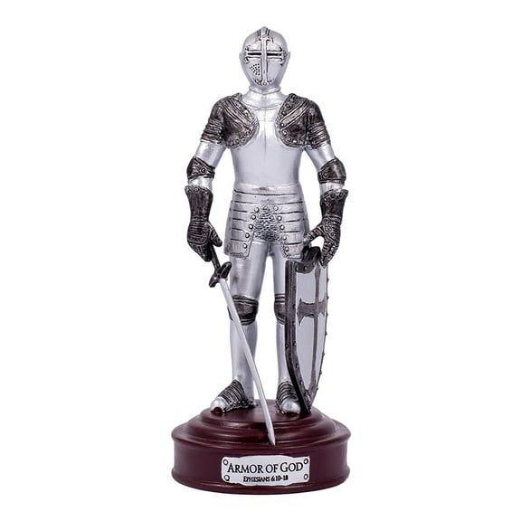 Roman Full Armor of God Ephesians 6 Resin Stone 5 inch Knight Figurine