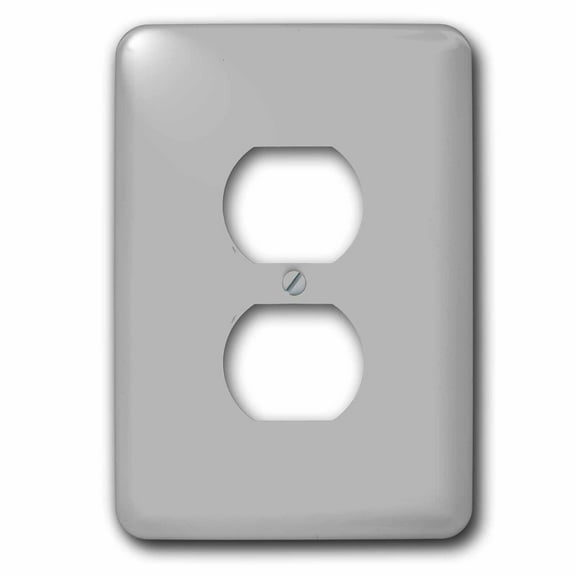 3dRose, Pure Silver, 2 plug outlet cover