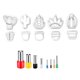 thumbnail image 1 of 18 Uds cortadores de arcilla polimérica formas duraderas 8 formas circulares arcilla polimérica juego de cortadores de joyería para fabricación de Blanco Soledad cortador de polímero para arcilla, 1 of 10