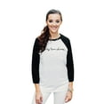 thumbnail image 2 of Thread Tank Goody Two Shoes Unisex 3/4 Sleeves Baseball Raglan White Black 2X-Large, 2 of 4