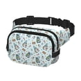 thumbnail image 2 of Easygdp Winter Wonderland Light Blue Fanny Packs for Women Men, Belt Bag, Fashion Crossbody Bags, for Workout/Running/Hiking, 2 of 9