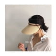 thumbnail image 7 of Women Summer Hat Outdoor Sun Protective Ponytail Straw Hat Face Transparent Visor Cap Handmade Natural Raffia Spring Sun Visor Women Summer Sun Hat Lady's Portable Beach Visor Bowknot Straw Hat, 7 of 7