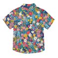 thumbnail image 2 of Dailycode Small Short Sleeve Button Down Shirts Midsummer Meadows Flower Casual Shirt 3-10 Years, 2 of 9
