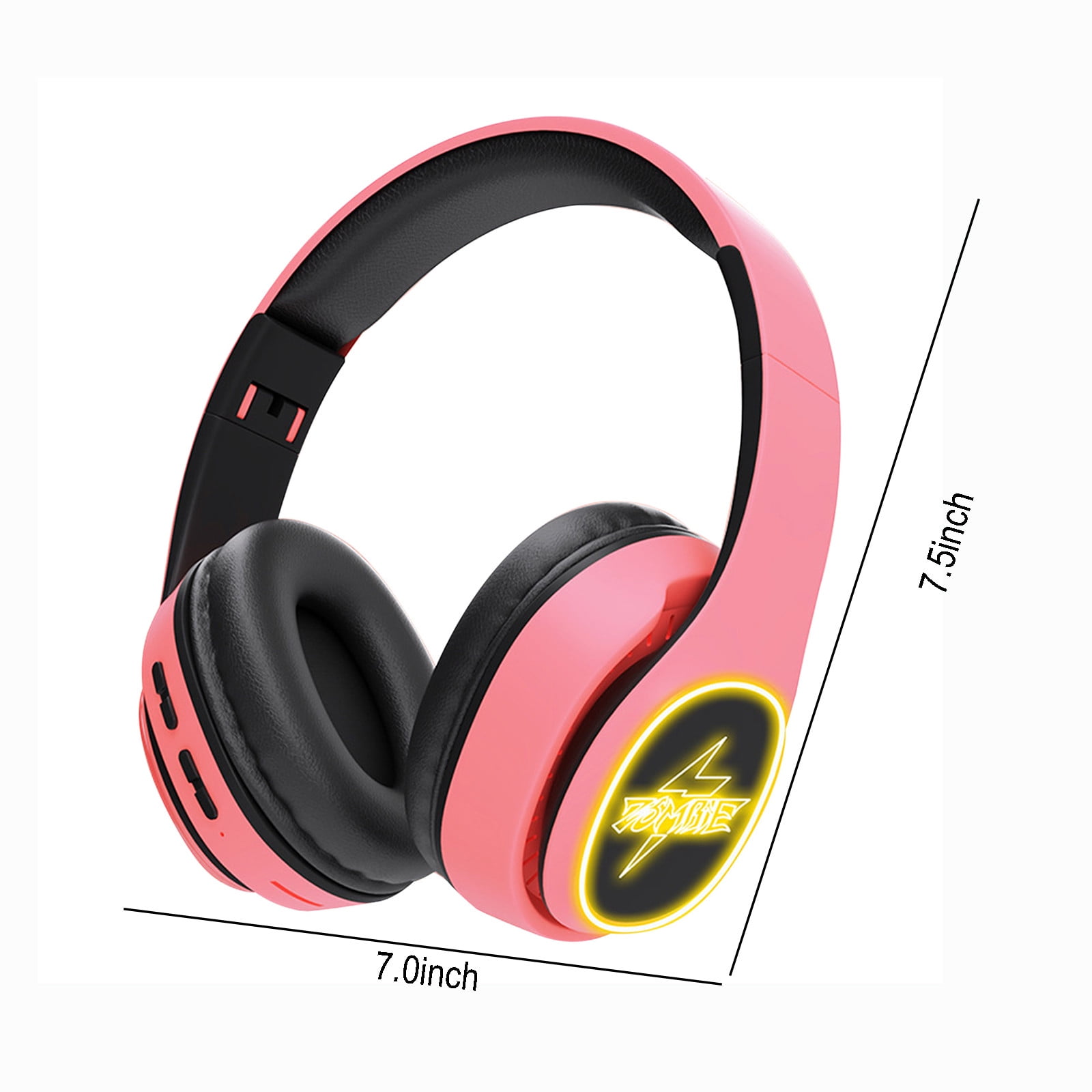 Wireless Headset with AI Noise Cancelling Microphone Bluetooth Headset - Bluetooth V5.2 Headphones with USB Dongle, Charging Base & Mic Mute for Computer/Laptop/PC/iPhone/Android/Cell Phones,Pink