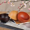 thumbnail image 5 of Japanese Style Wooden Bowls, Salad, Noodle, Fruits and Cereal Wooden Bowl Tableware, Red-Brown, 5 of 5