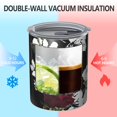 thumbnail image 2 of 12oz Coffee Tumblers Pioneer Flower Floral Print Pattern Stainless Steel Vacuum Insulated Travel Tumbler Coffee Cups Mug with Lid and Straw with Cleaning Brush for Cold & Hot Drinks, 2 of 5