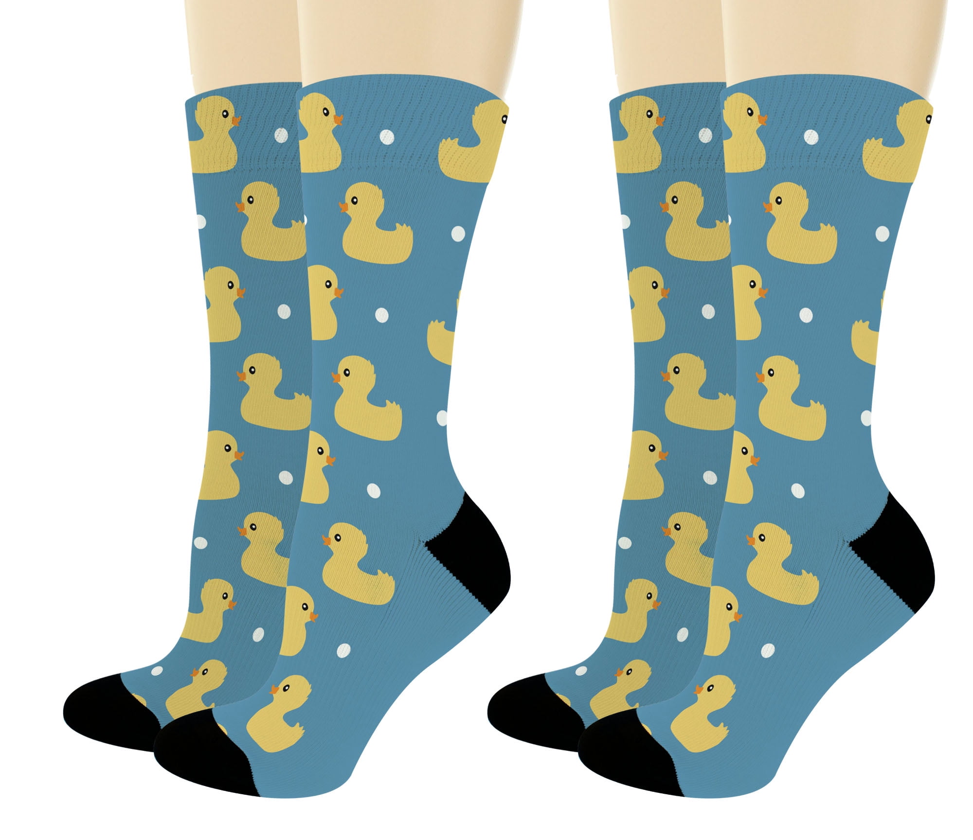 ThisWear Lucky Animal Socks Rubber Duckies Socks Cute Duck Gift Set Duck Gag Gifts 2Pair