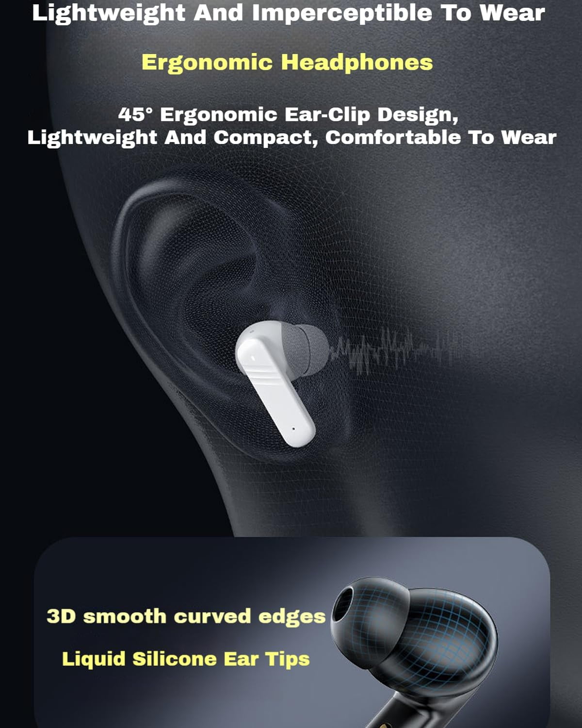 New HD Color Screen EarphonesBluetooth 5.4 | AI Translation | Intelligent Noise ReductionTouch Control & WaterproofFor Travel & Business(Black 1 PCS)