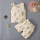 thumbnail image 2 of Conjunto De Dos Piezas Para Bebés, Niños Y Niñas, Sin Mangas, Con Estampado De Cactus Arcoíris, Pantalones Cortos, Camiseta Sin Mangas Odeerbi LM103-9865, 2 of 7