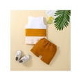 thumbnail image 3 of Bagilaanoe Bagilaanoe Toddler Baby Boys 2PCS Summer Outfit Sets Sleeveless Crew Tank Tees + Shorts, 3 of 8