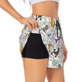 thumbnail image 2 of Bixox Women's Colorful Poodle Dog pattern 2 in 1 Running Shorts - Lightweight Athletic Workout Gym Yoga Shorts Liner with Pockets -, 2 of 7