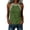 Green, variant on Women's Sleeveless Tank Tops Summer Casual Contrast Binding Halter Neck Loose Fit Tops