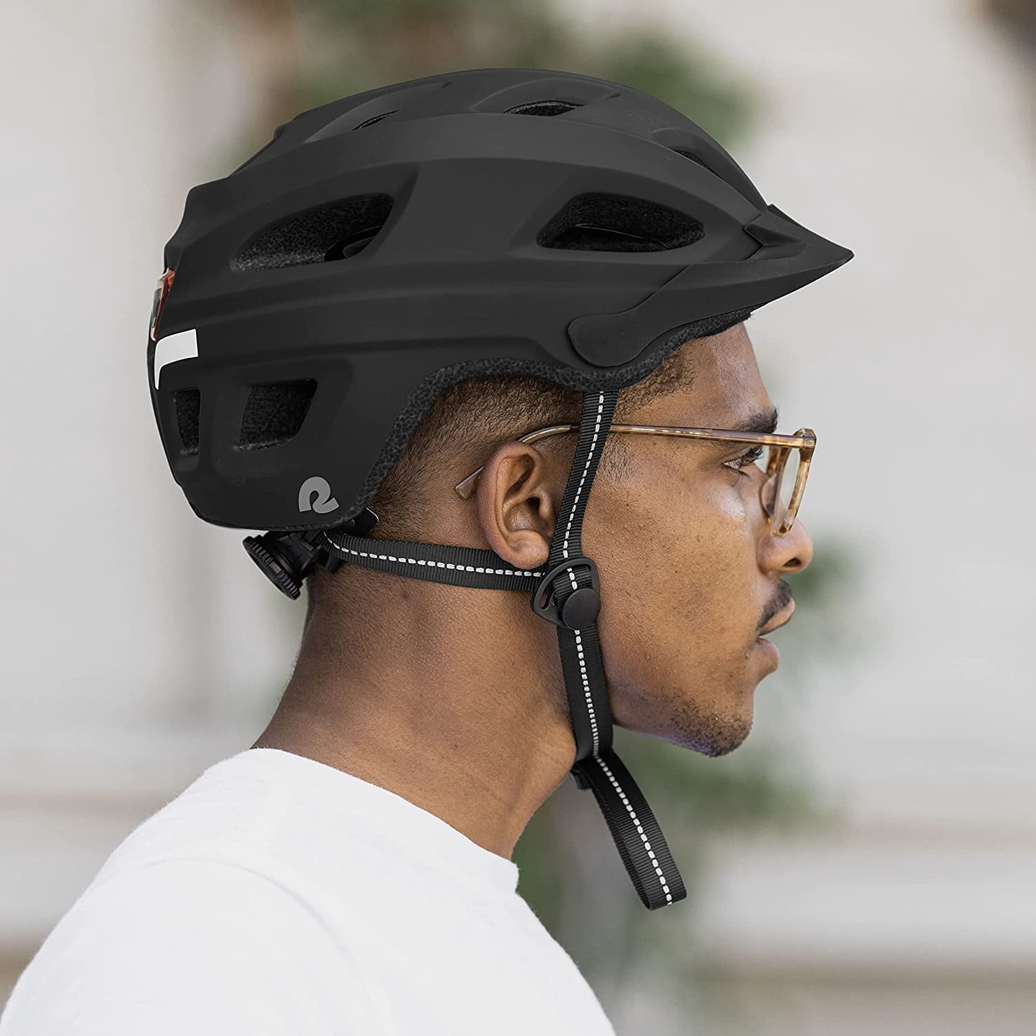 Retrospec Adult Bike Helmet with LED Safety Light, Adjustable Dial and Removable Visor for Men & Women