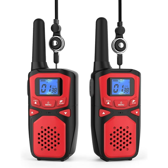 Adult Walkie Talkies Long Range Rechargeable Portable Two-Way Talkie, Camping Gear, SOS Sirens, NOAA Weather Alarms, Kid's Toys, Easy-to-Use Talkies,2 Packs(No Batteries)