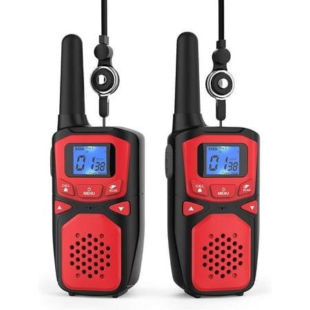 Adult Walkie Talkies Long Range Rechargeable Portable Two-Way Talkie, Camping Gear, SOS Sirens, NOAA Weather Alarms, Kid's Toys, Easy-to-Use Talkies,2 Packs(No Batteries)