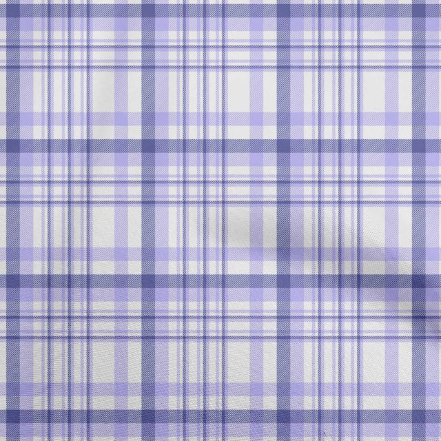 oneOone Rayon Amethyst Fabric Plaid Sewing Material Print Fabric By The Yard 56 Inch Wide