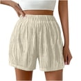 thumbnail image 2 of uublik Shorts for Women Trendy Super Soft Athletic Shorts Beige, 2 of 5