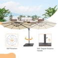 thumbnail image 3 of FLAME&SHADE 11ft Round Outdoor Patio Offset Hanging Cantilever Umbrella w/Base for Garden,Deck and Poolside,Sand Brown, 3 of 7