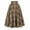 Yellow, variant on Women's Vintage Plaid Pleated Skirt High Waist A-Line Skirts Casual Pocket Midi Skirt