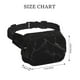 thumbnail image 4 of Fotbe Black Marble Texture Abstract Cangurera Cuadrada con Estampado de Doble Capa, Bolsa de Cintura Ajustable Mini para Hombres y Mujeres, 4 of 9