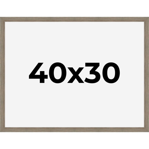 40x30 Frame Gray Barnwood Rustic Solid Wood Picture Frame | 1.5 Inch Moulding Width | Includes UV