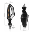 thumbnail image 2 of Set 2 Direccionales  Bloosom  Focos Faros Led Motocicleta Luces Señal Giro Ambar/Azul, 2 of 4