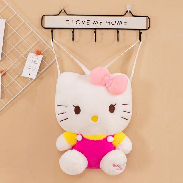 Coco Hola calidad KT gato relleno versión coreana el ins Kitty muñeca hombro bolso de felpa 2023 muñeca nueva niños mochila niña regalo