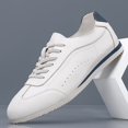 thumbnail image 4 of Men's Lace-Up Color Block Leather Retro Casual Sneakers, 4 of 7