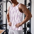 thumbnail image 5 of Lsque Lavender Flowers Pattern Mens Tank Tops Muscle Athletic Quick Dry Sleeveless Workout Fitness T Shirts Beach Tank Top, Loose-fit Sleeveless Shirt for Men-X-Large, 5 of 7