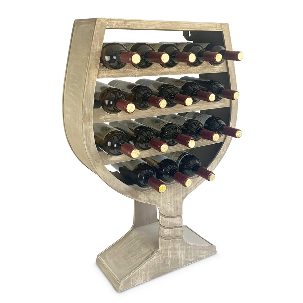 CoTa Global Modern Wine Glass Shaped Wall Mounted Wine Rack 18
