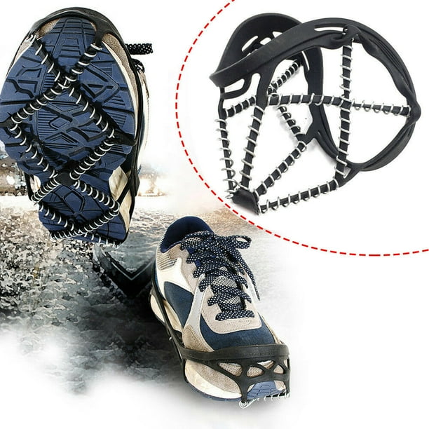 water resistant snow boots with ice grippers